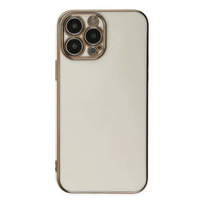 Newface Apple iPhone 14 Pro Max Kılıf Volet Silikon - Beyaz