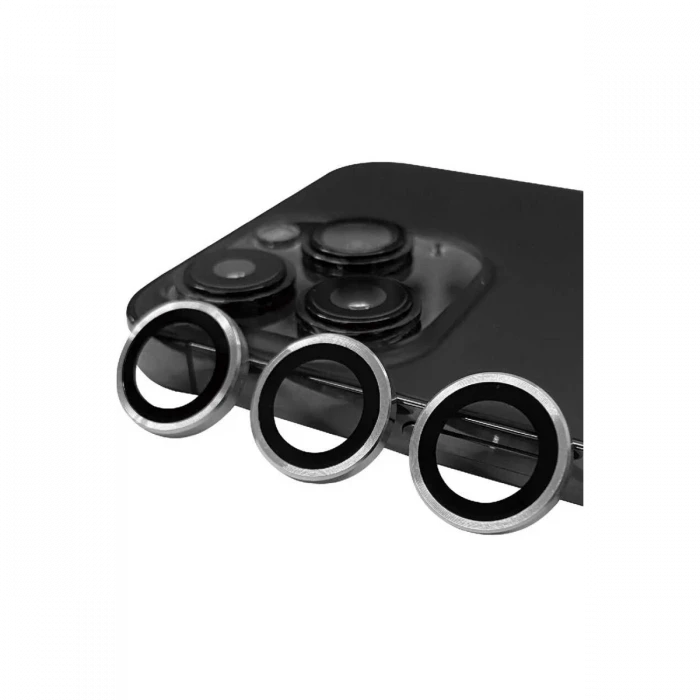 Newface Apple iPhone 14 Pro Max Raze Metal Kamera Lens - Gümüş