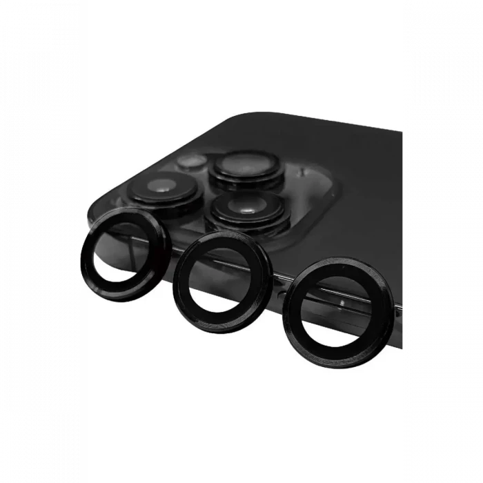 Newface Apple iPhone 14 Pro Max Raze Metal Kamera Lens - Siyah