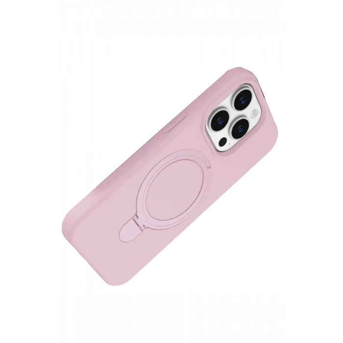 Newface Apple iPhone 14 Pro Max Regal Magsafe Standlı Kapak - Açık Pembe