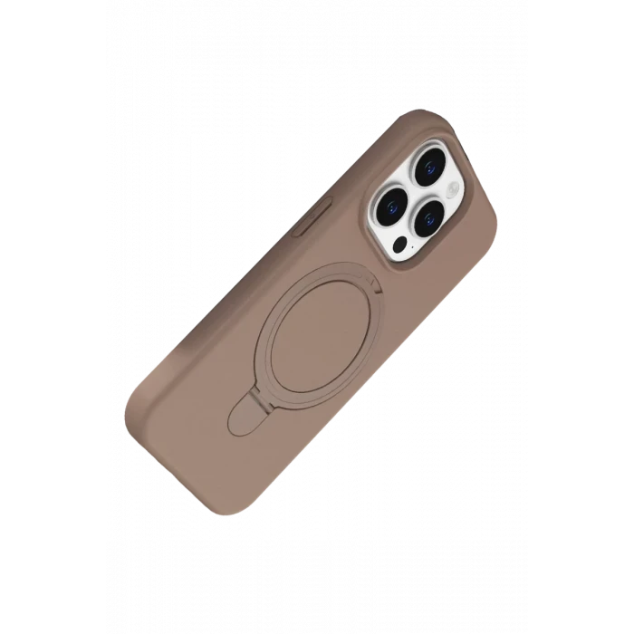 Newface Apple iPhone 14 Pro Max Regal Magsafe Standlı Kapak - Çöl Titanyum