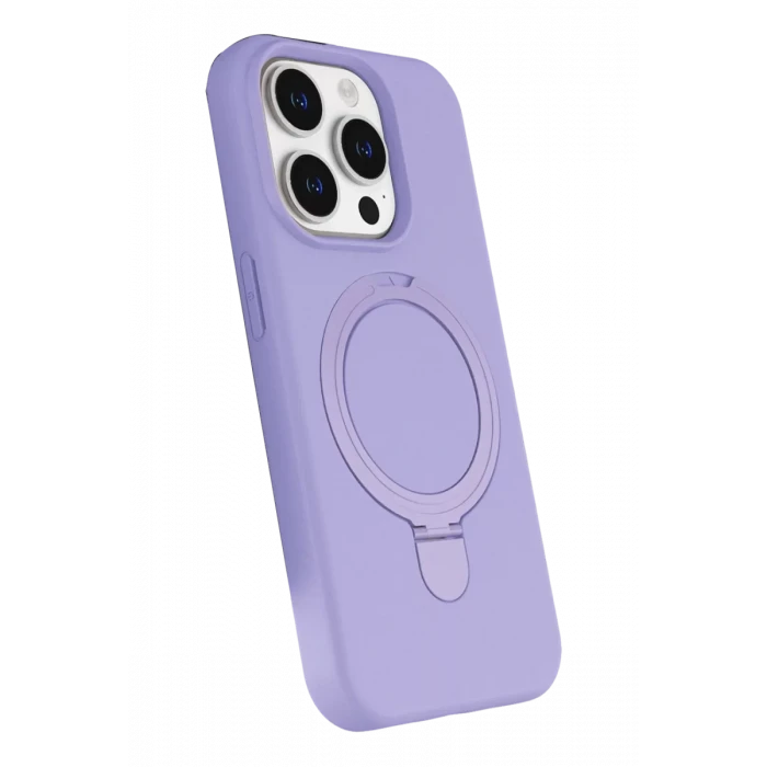 Newface Apple iPhone 14 Pro Max Regal Magsafe Standlı Kapak - Lila