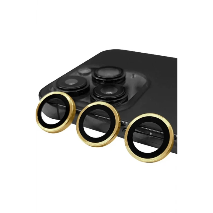 Newface Apple iPhone 14 Pro Raze Metal Kamera Lens - Gold