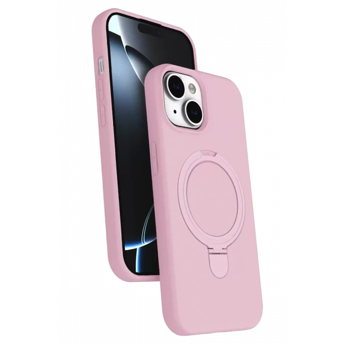Newface Apple iPhone 14 Regal Magsafe Standlı Kapak - Açık Pembe