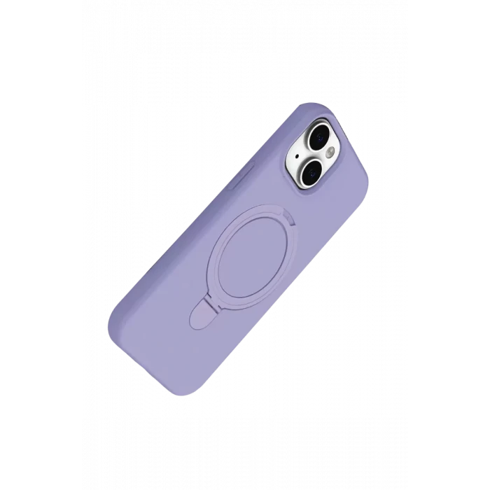 Newface Apple iPhone 14 Regal Magsafe Standlı Kapak - Lila