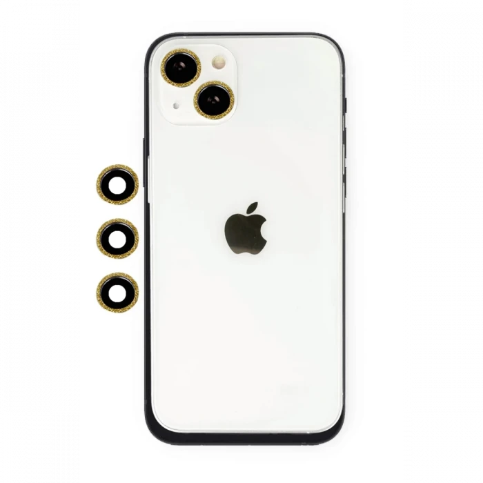 Newface Apple iPhone 14 Shine Kamera Lens - Gold