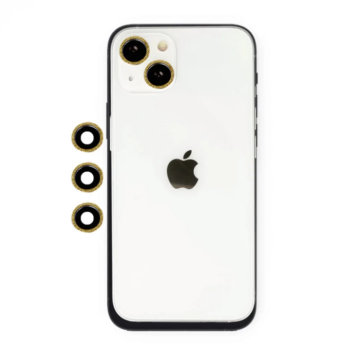 Newface Apple iPhone 14 Shine Kamera Lens - Gold