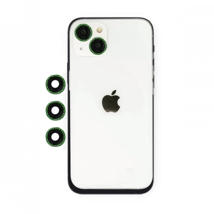 Newface Apple iPhone 14 Shine Kamera Lens - Yeşil