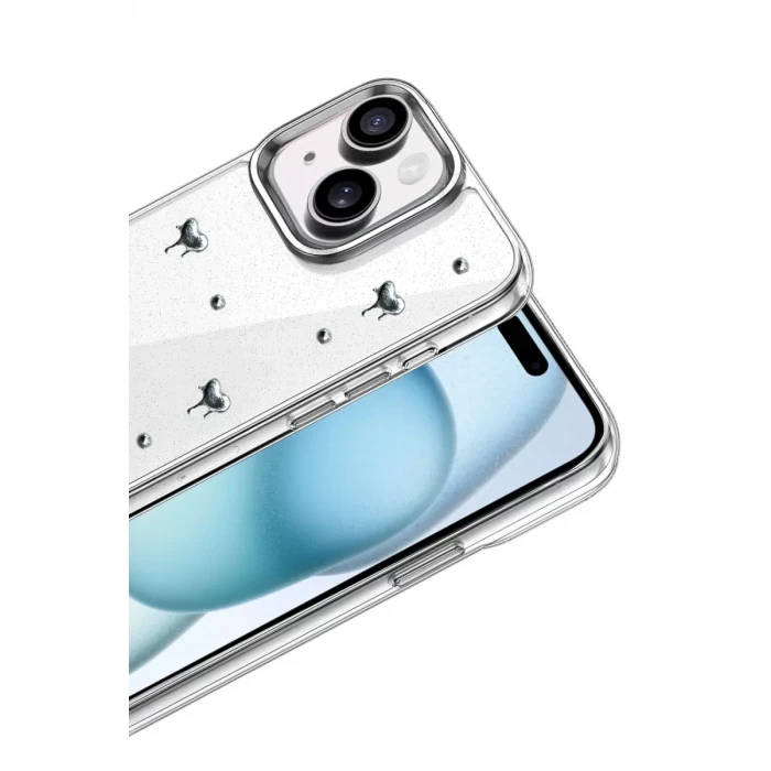 Newface Apple iPhone 15 Fiyonk Desenli Kapak - Desen 1