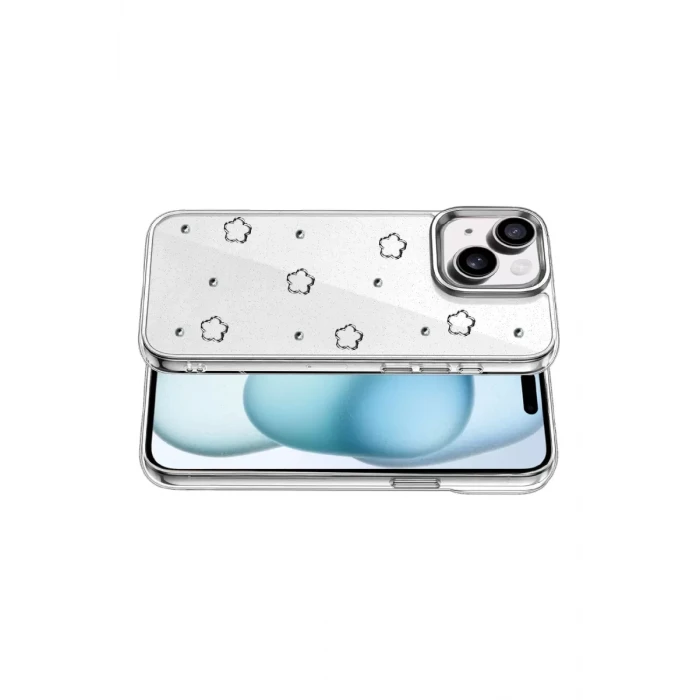 Newface Apple iPhone 15 Fiyonk Desenli Kapak - Desen 2
