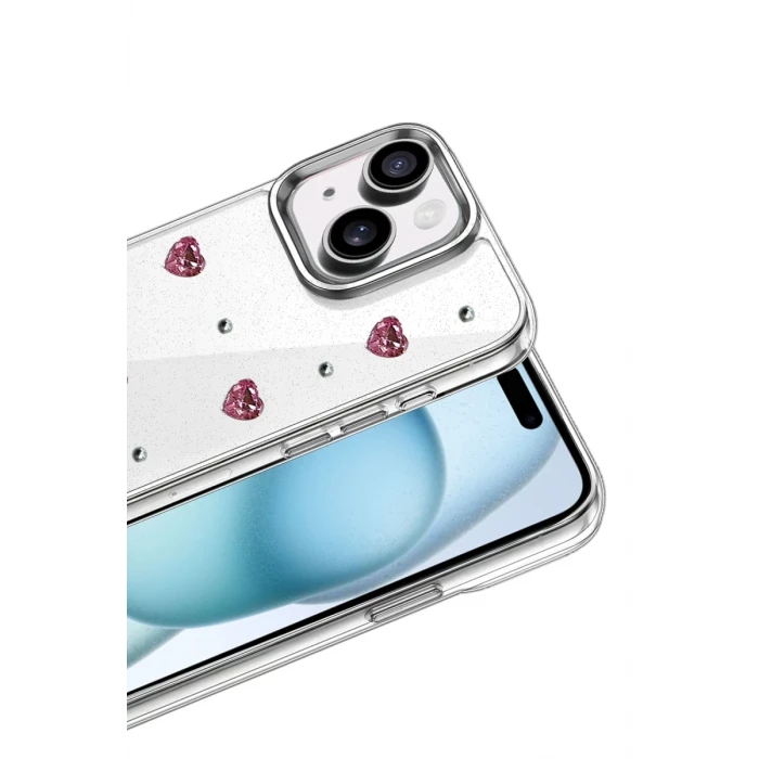 Newface Apple iPhone 15 Fiyonk Desenli Kapak - Desen 3