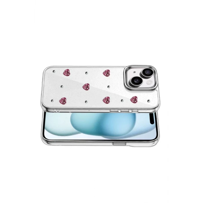 Newface Apple iPhone 15 Fiyonk Desenli Kapak - Desen 3