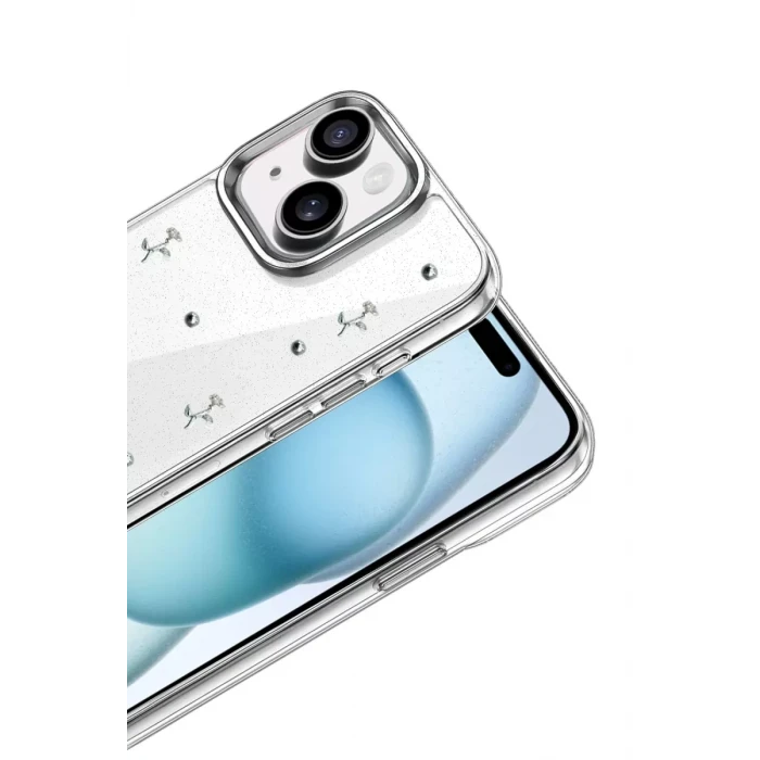 Newface Apple iPhone 15 Fiyonk Desenli Kapak - Desen 4