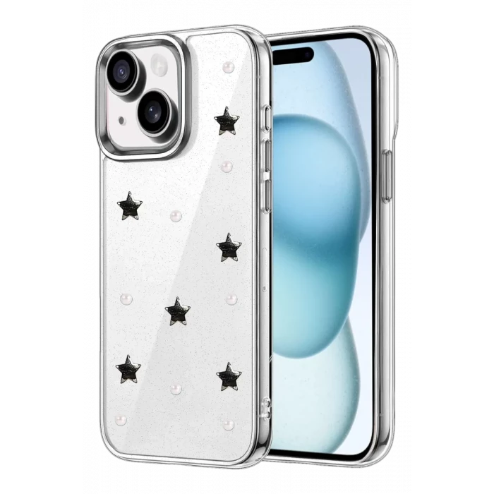 Newface Apple iPhone 15 Fiyonk Desenli Kapak - Desen 7