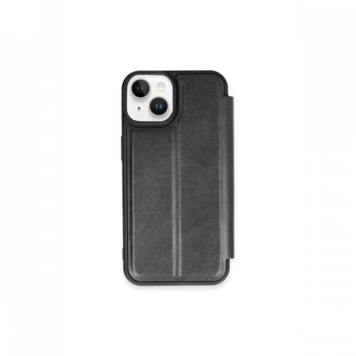 Newface Apple iPhone 15 Kılıf Flip Cover - Siyah