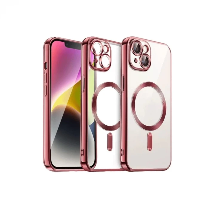 Newface Apple iPhone 15 Kılıf Kross Magneticsafe Kapak - Kırmızı
