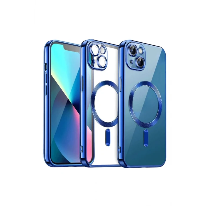 Newface Apple iPhone 15 Kılıf Kross Magneticsafe Kapak - Lacivert