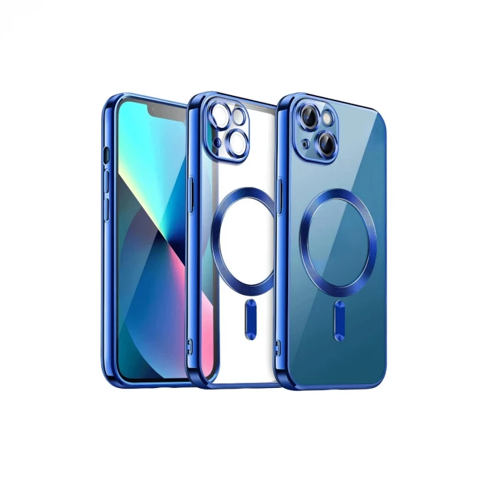 Newface Apple iPhone 15 Kılıf Kross Magneticsafe Kapak - Lacivert