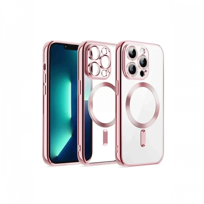 Newface Apple iPhone 15 Kılıf Kross Magneticsafe Kapak - Pembe