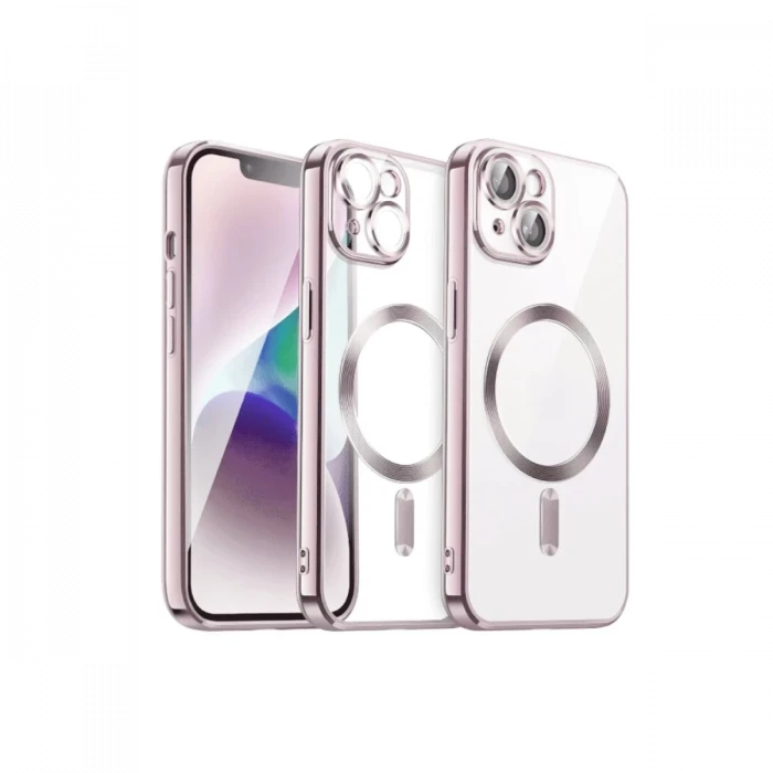 Newface Apple iPhone 15 Kılıf Kross Magneticsafe Kapak - Rose