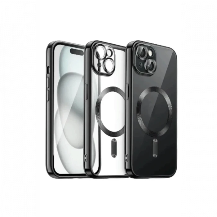 Newface Apple iPhone 15 Kılıf Kross Magneticsafe Kapak - Siyah