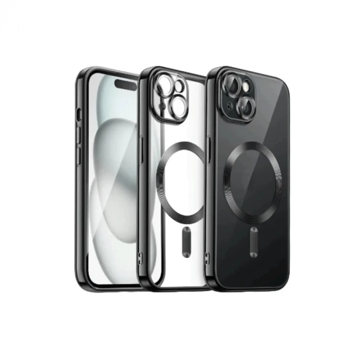 Newface Apple iPhone 15 Kılıf Kross Magneticsafe Kapak - Siyah