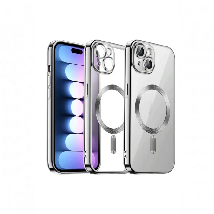Newface Apple iPhone 15 Kılıf Kross Magneticsafe Kapak - Titan Gri