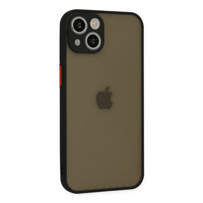 Newface Apple iPhone 15 Kılıf Montreal Silikon Kapak - Siyah