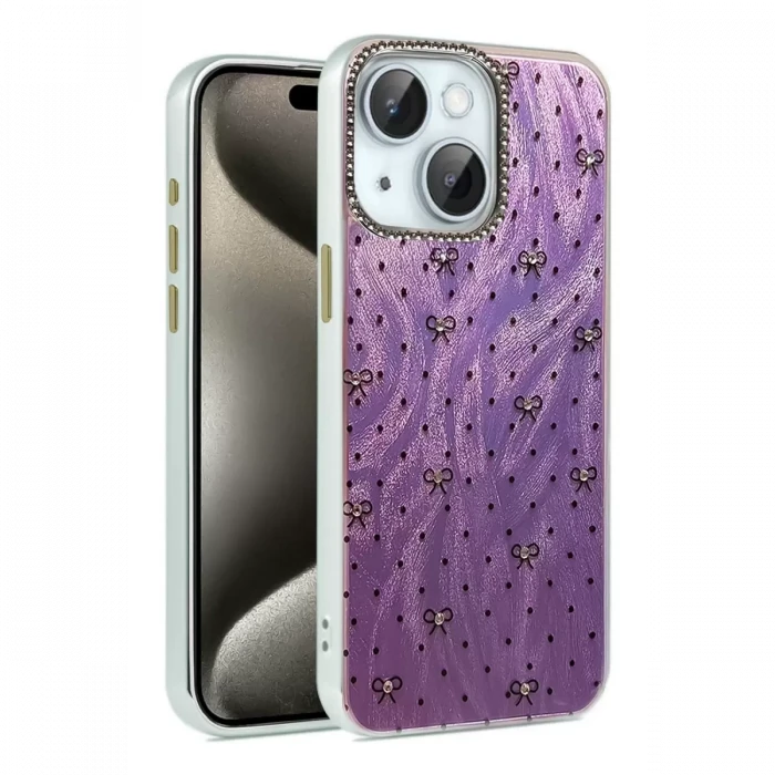 Newface Apple iPhone 15 Plus Kılıf Blade Aynalı Desenli Kapak - Desen 2