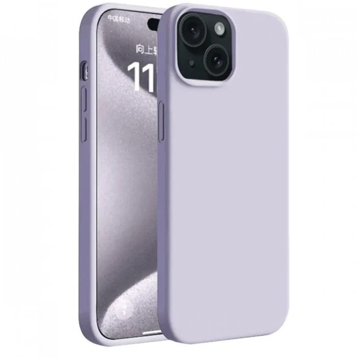 Newface Apple iPhone 15 Plus Kılıf First Silikon - Lila
