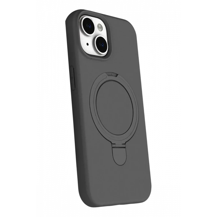 Newface Apple iPhone 15 Plus Regal Magsafe Standlı Kapak - Titan Gri