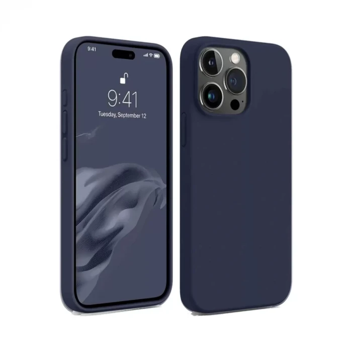 Newface Apple iPhone 15 Pro Kılıf First Silikon - Lacivert