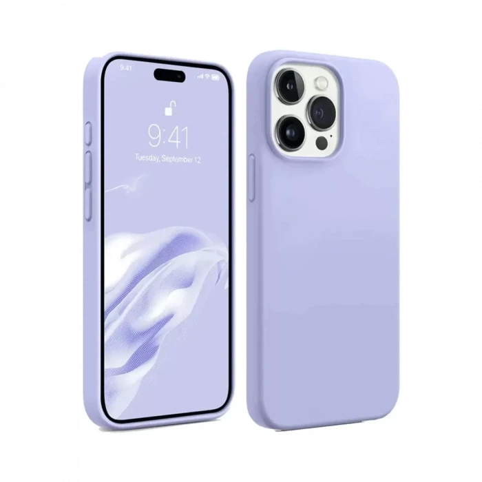 Newface Apple iPhone 15 Pro Kılıf First Silikon - Lila