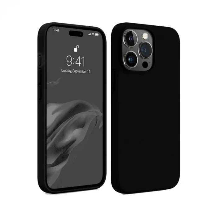 Newface Apple iPhone 15 Pro Kılıf First Silikon - Siyah