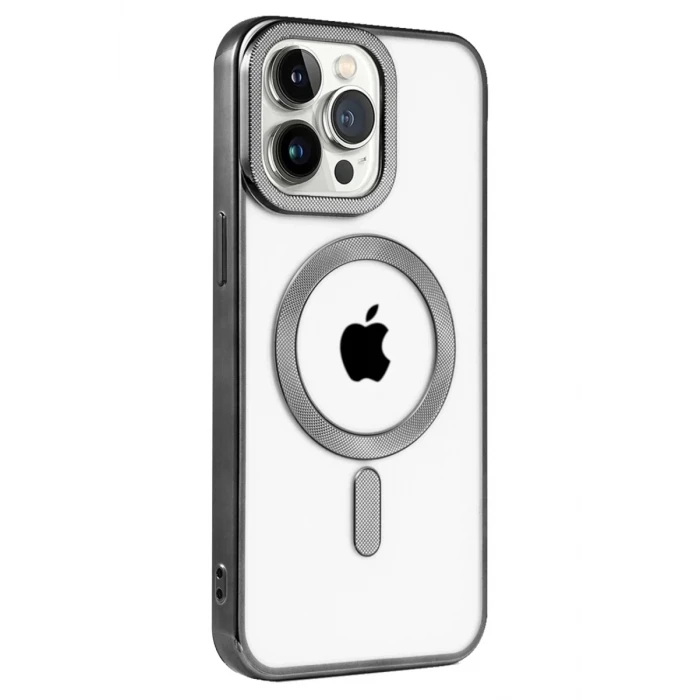 Newface Apple iPhone 15 Pro Kılıf Kronos Magsafe Kapak - Siyah