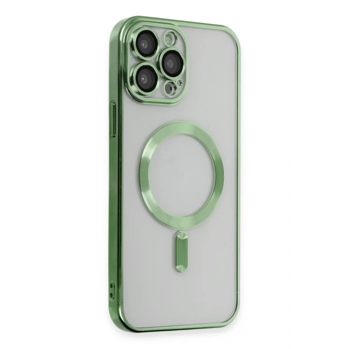 Newface Apple iPhone 15 Pro Kılıf Kross Magneticsafe Kapak - Koyu Yeşil