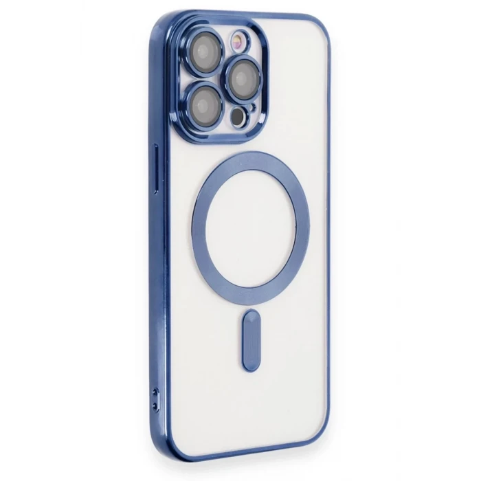 Newface Apple iPhone 15 Pro Kılıf Kross Magneticsafe Kapak - Lacivert