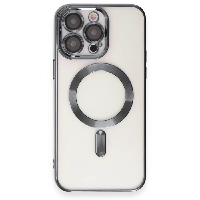 Newface Apple iPhone 15 Pro Kılıf Kross Magneticsafe Kapak - Titan Gri
