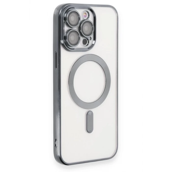 Newface Apple iPhone 15 Pro Kılıf Kross Magneticsafe Kapak - Titan Gri