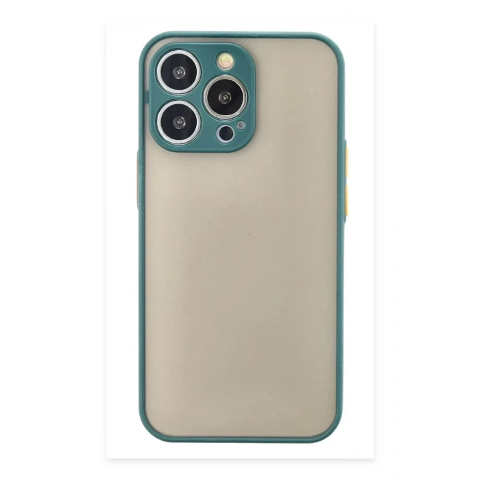 Newface Apple iPhone 15 Pro Kılıf Montreal Silikon Kapak - Yeşil