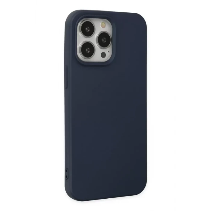 Newface Apple iPhone 15 Pro Kılıf Nano içi Kadife Silikon - Lacivert