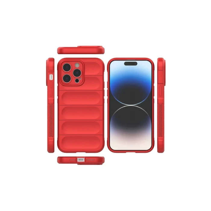 Newface Apple iPhone 15 Pro Kılıf Optimum Silikon - Kırmızı