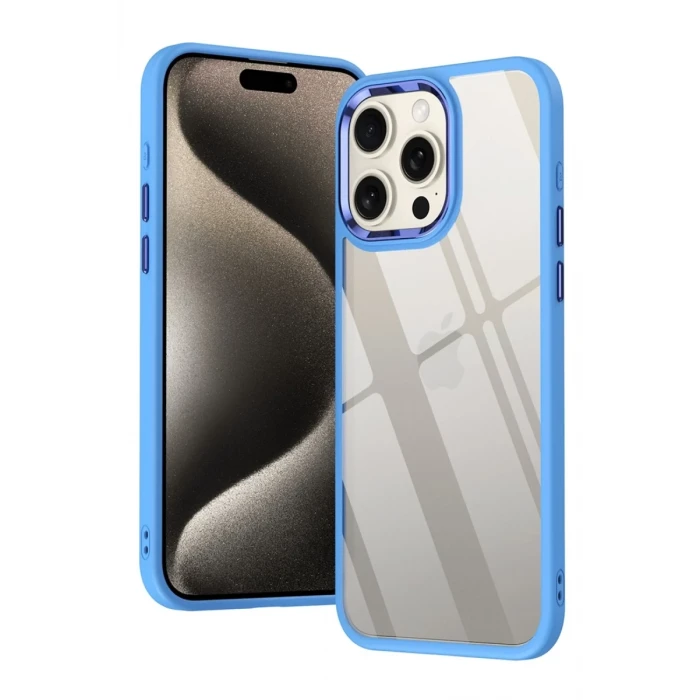 Newface Apple iPhone 15 Pro Kılıf Power Silikon - Mavi