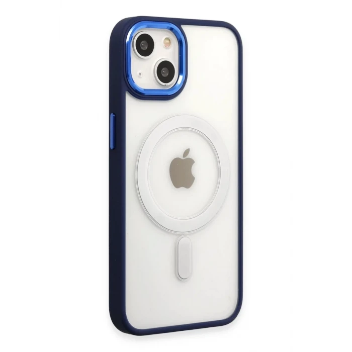 Newface Apple iPhone 15 Pro Kılıf Room Magneticsafe Silikon - Lacivert