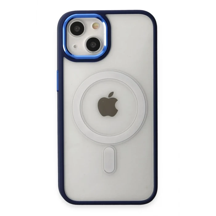 Newface Apple iPhone 15 Pro Kılıf Room Magneticsafe Silikon - Lacivert