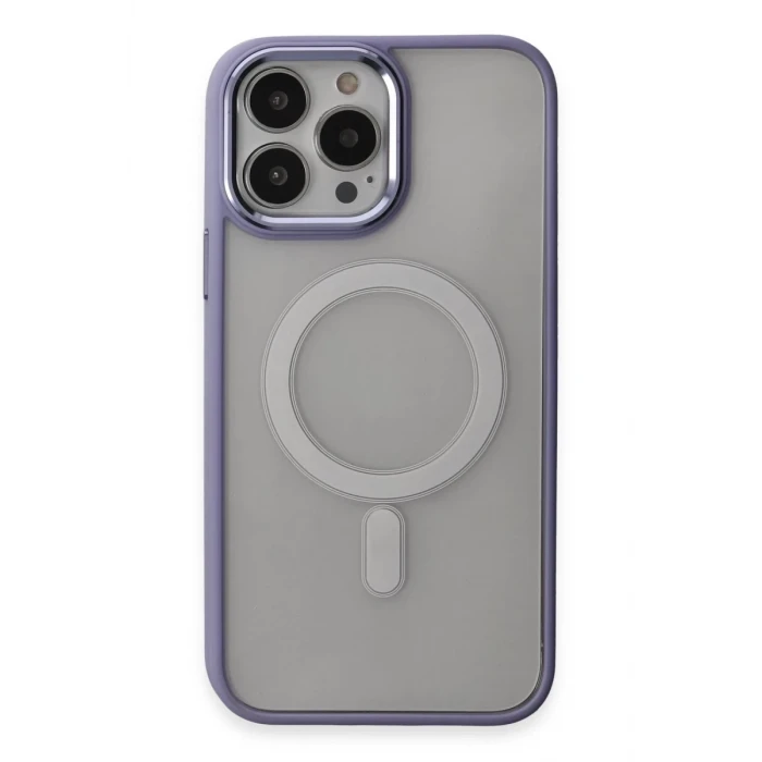 Newface Apple iPhone 15 Pro Kılıf Room Magneticsafe Silikon - Lila