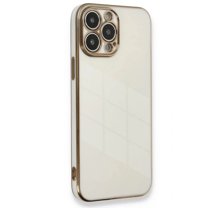 Newface Apple iPhone 15 Pro Kılıf Volet Silikon - Beyaz