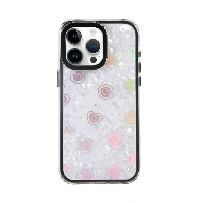 Newface Apple iPhone 15 Pro Lumi Desenli Kapak - Siyah