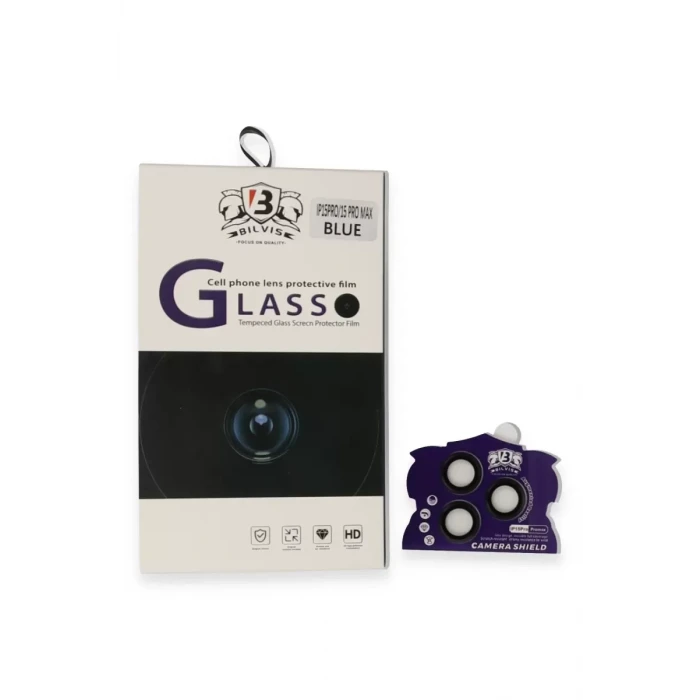 Newface Apple iPhone 15 Pro Max Bilvis Titan Kamera Lens - Lacivert