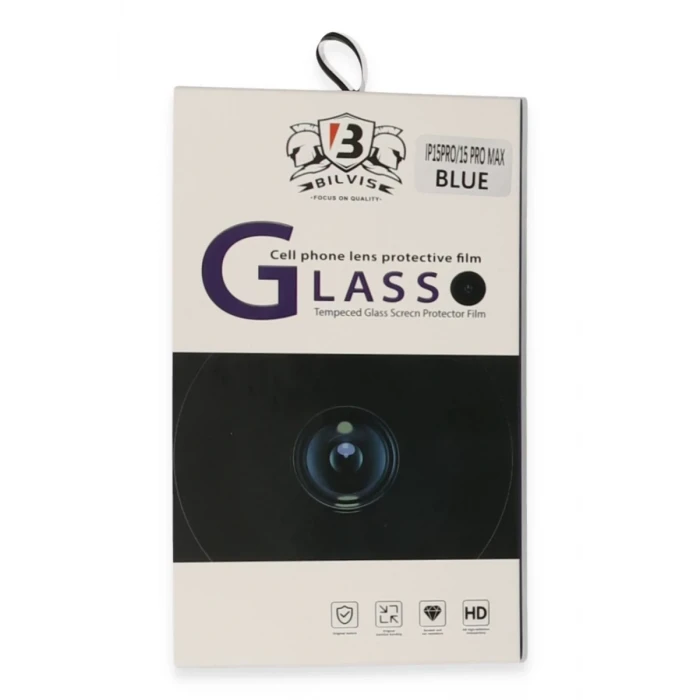 Newface Apple iPhone 15 Pro Max Bilvis Titan Kamera Lens - Lacivert